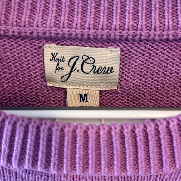 J.Crew Heritage Cotton Crewneck Sweater in a purple/lavender color - Picture 5 of 6